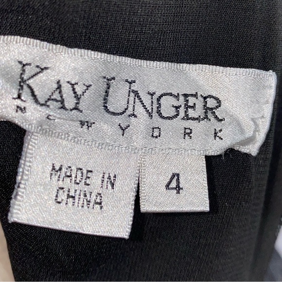 Kay Unger Sz 4 Charcoal, Gray Tweed Dress - Picture 7 of 7